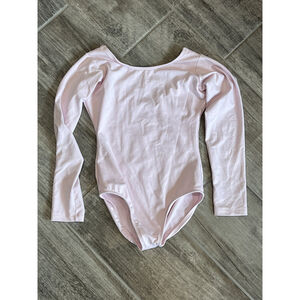 Balletcore Long Sleeve Leotard Gymnastics Dance Bodysuit‎ Light Pink Medium
